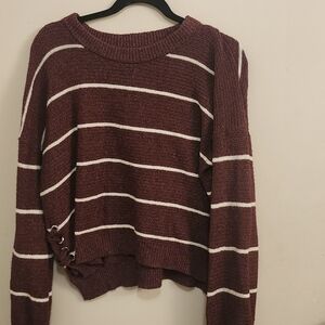 Striped Burgundy Sweater